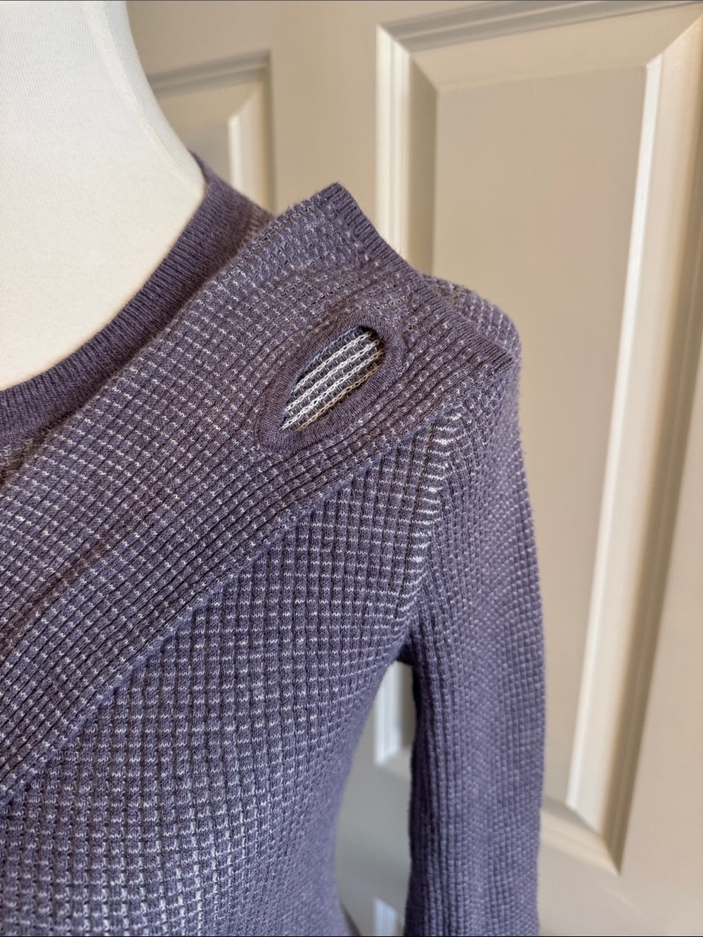 Margaret O'Leary Lavender Waffle Knit Long-Sleeve Top - Picture 2 of 5